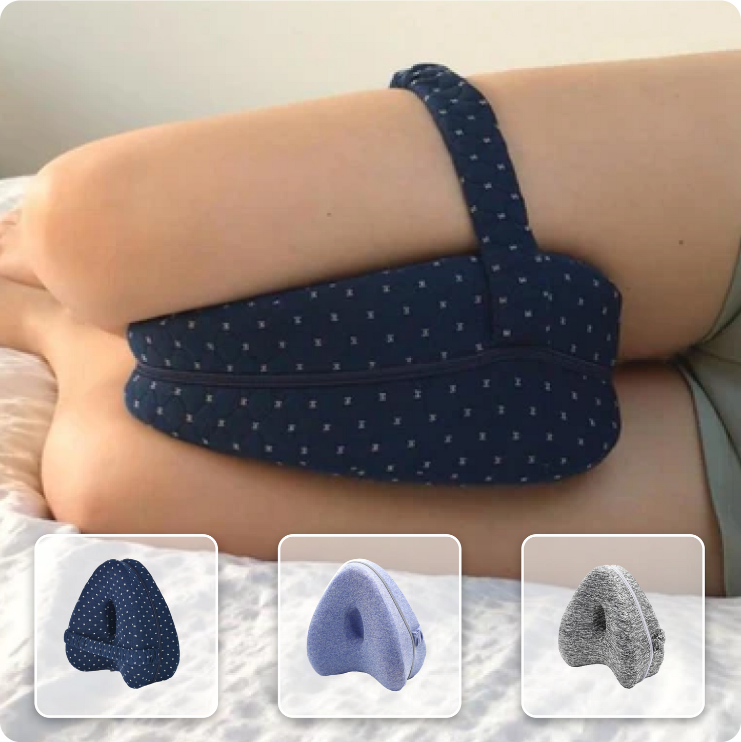 Oreiller d’alignement Ergosanté™ – Soulage les douleurs à la hanche et au dos pour les dormeurs sur le côté