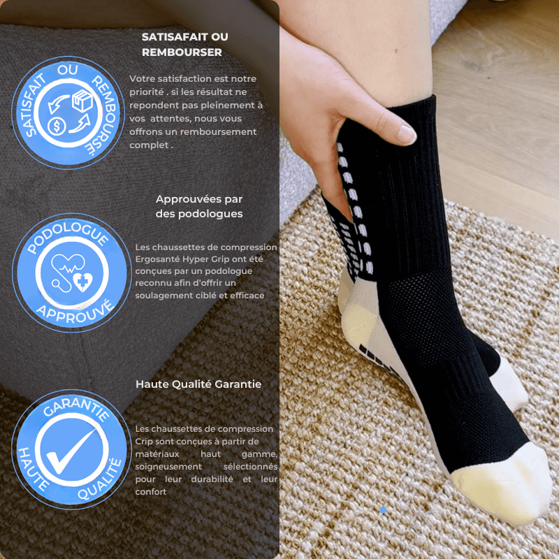Chaussettes de Compression Hyper Grip Ergosanté™