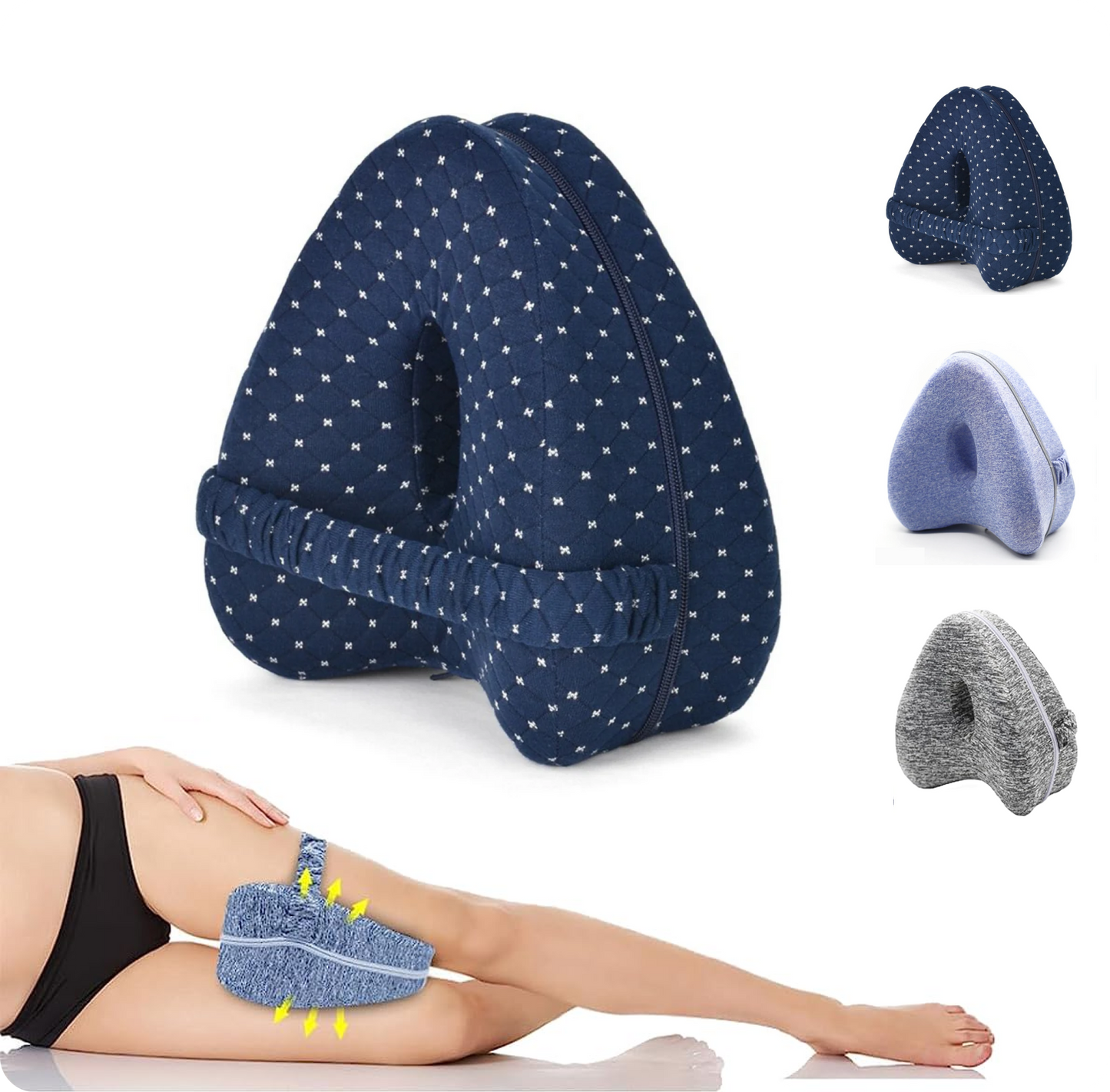 Oreiller d’alignement Ergosanté™ – Soulage les douleurs à la hanche et au dos pour les dormeurs sur le côté