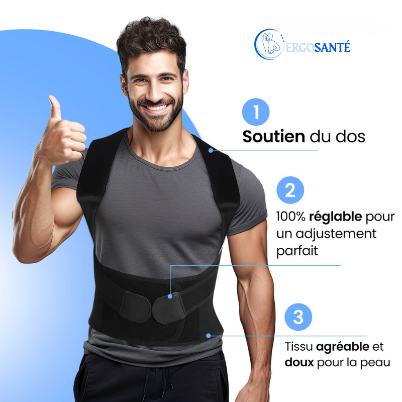 Correcteur de posture Ergosanté™ | La solution N°1 contre les douleurs dorsales