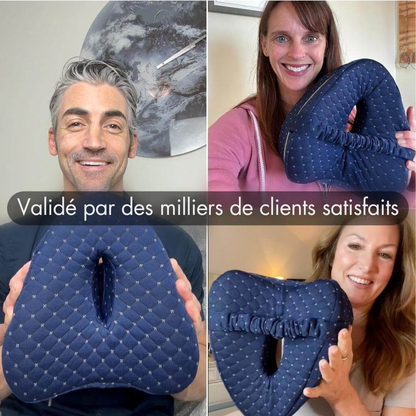 Oreiller d’alignement Ergosanté™ – Soulage les douleurs à la hanche et au dos pour les dormeurs sur le côté