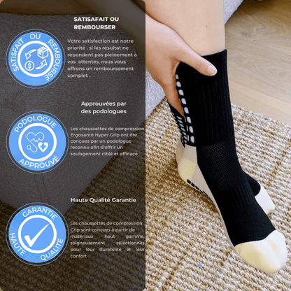 Chaussettes de Compression Hyper Grip Ergosanté™